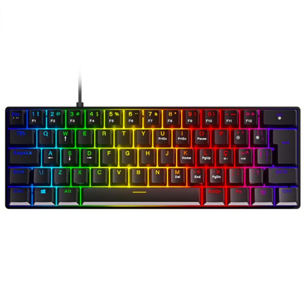 teclado mecanico ZOT 60% RGB - outemu blue/red