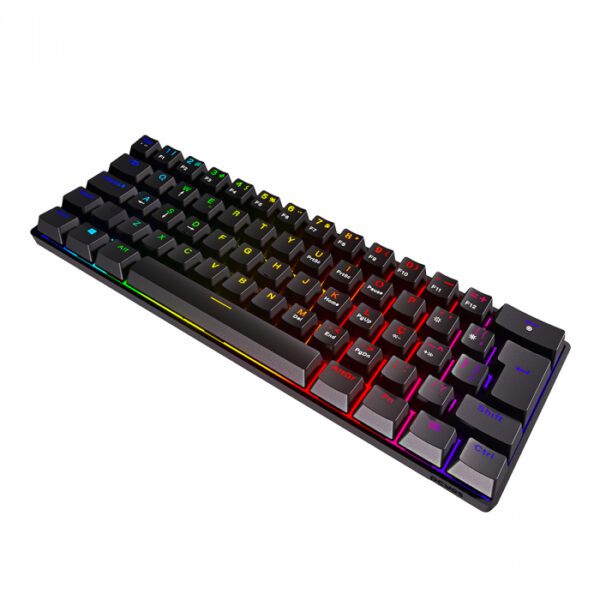 teclado mecanico ZOT 60% RGB - outemu blue/red