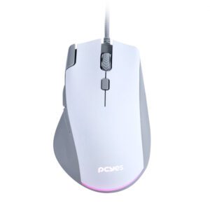 Mouse Gamer Zyron 12800 DPI Branco RGB – PCYES