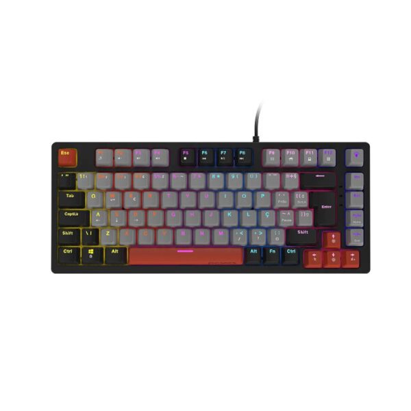 teclado mecânico 75% kirin black vulcan - PCYES