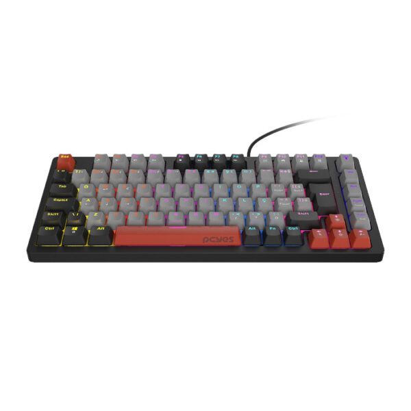 Teclado Mecânico 75% Kirin Black Vulcan, Switch Red, LED Rainbow - PCYES - Image 2