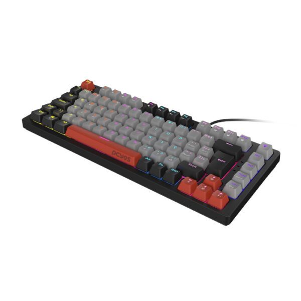 Teclado Mecânico 75% Kirin Black Vulcan, Switch Red, LED Rainbow - PCYES - Image 4