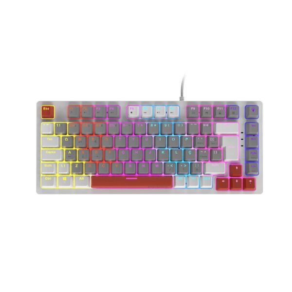 teclado mecânico 75% KIRIN white ghost - pcyes