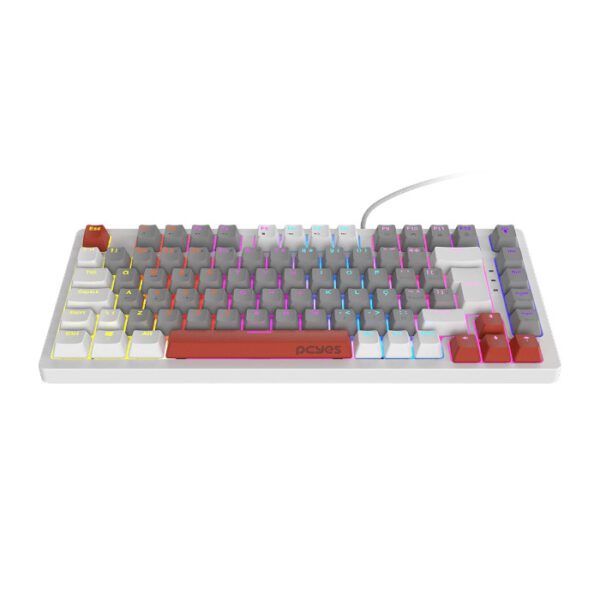 Teclado Mecânico 75% Kirin White Ghost, Switch Red, LED Rainbow - PCYES - Image 2