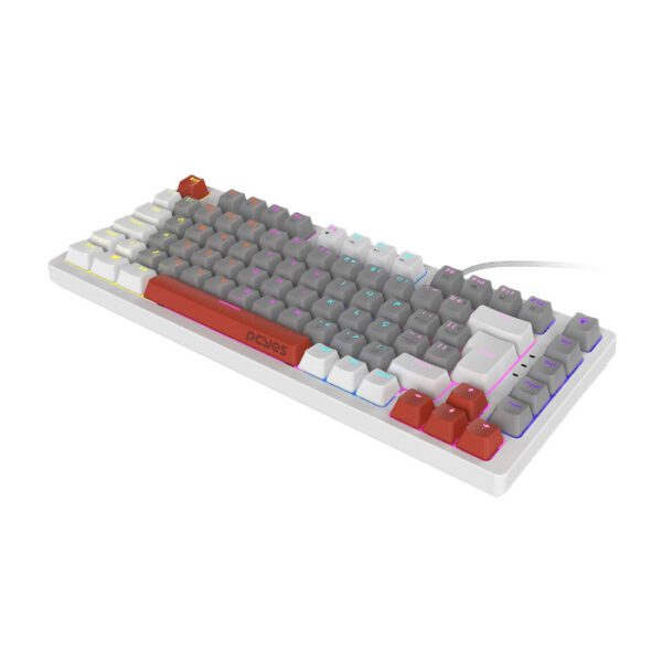 Teclado Mecânico 75% Kirin White Ghost, Switch Red, LED Rainbow - PCYES - Image 4