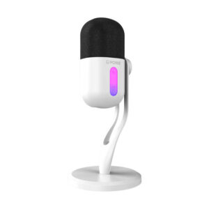 Microfone Condensador Volini, White Ghost, USB – PCYES