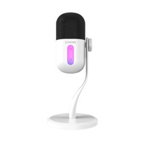 Microfone Condensador Volini, White Ghost, USB – PCYES